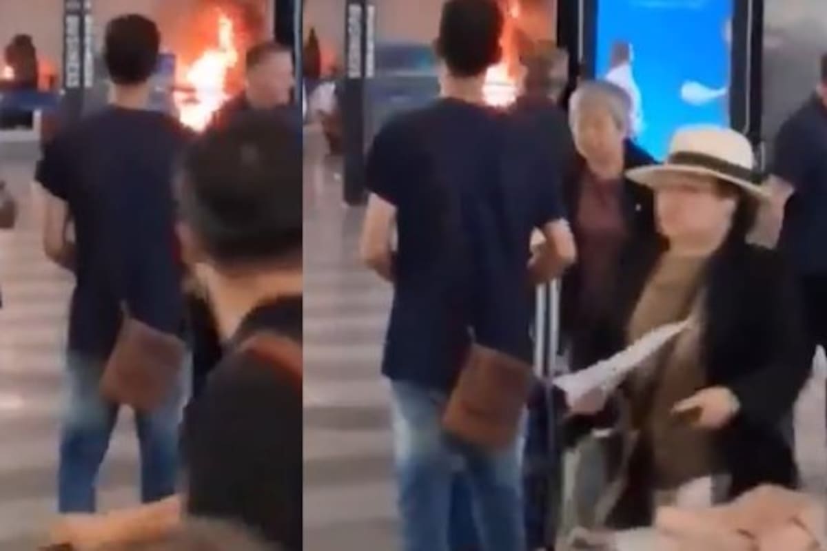 Un pasajero provocó momentos de tensión en un aeropuerto de Milán tras iniciar un incendio en la zona de check-in y destruir varias pantallas con un martillo.