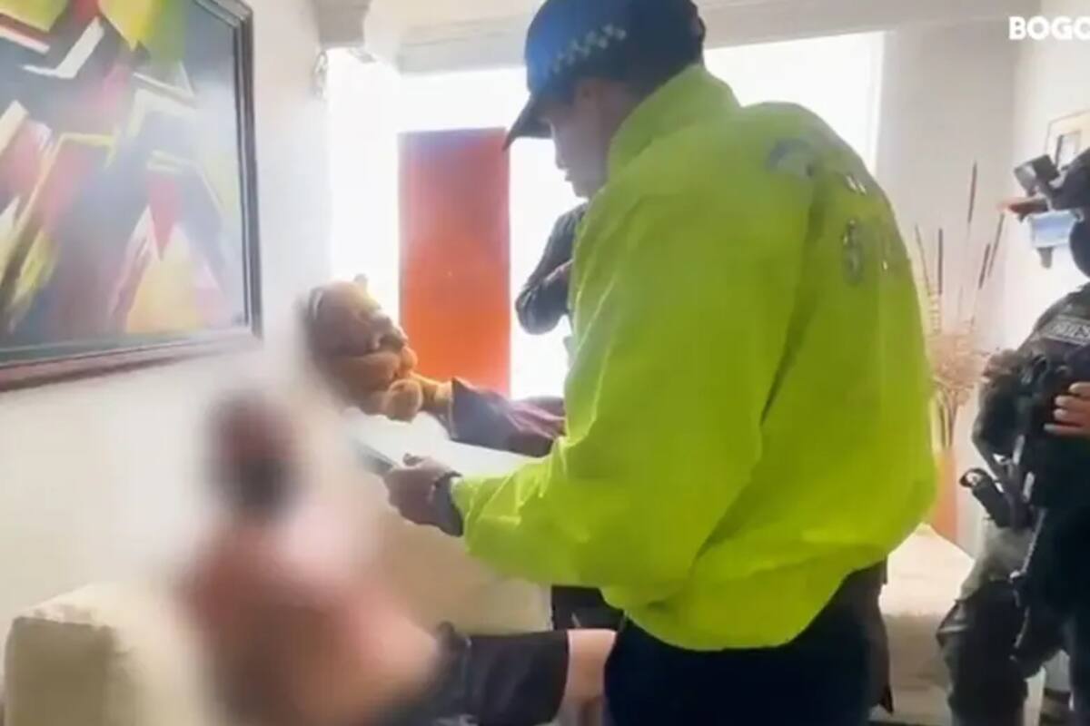 Asi fue la captura d eun señalado agresor
en Bogota Foto: Captura de video