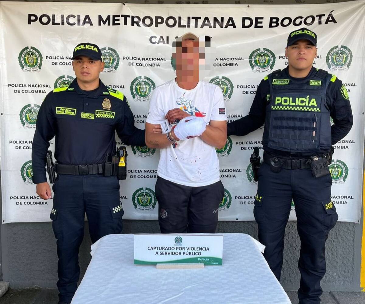 Capturado hombre que agredió a policía y atacó un vehículo oficial en Suba.