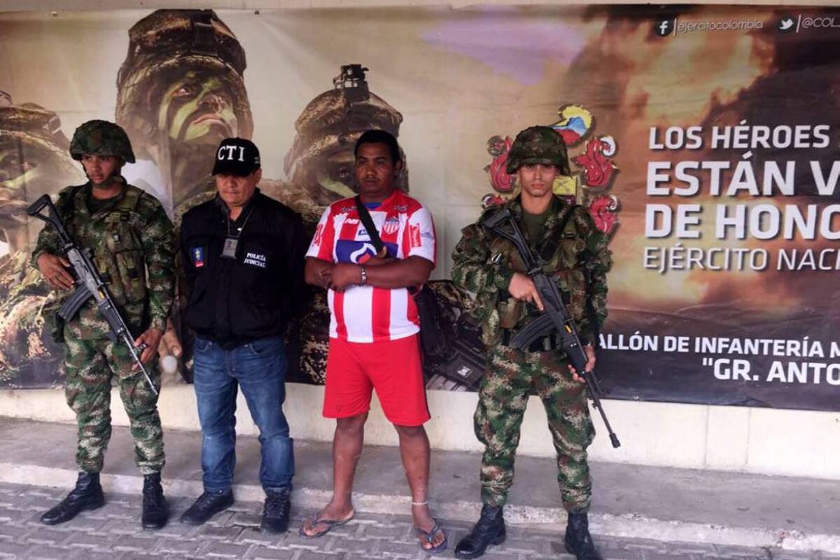 Fue detenido Leonardo Antonio Navarro Ospino, alias ‘Peludo’, cabecilla del Clan del Golfo en Bolívar. (Foto: Colprensa/VANGUARDIA LIBERAL)