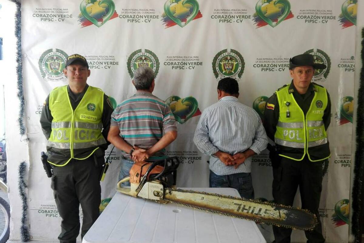 Los dos capturados fueron dejados a disposición de la Fiscalía General de la Nación. (Foto: Suministrada/VANGUARDIA LIBERAL )