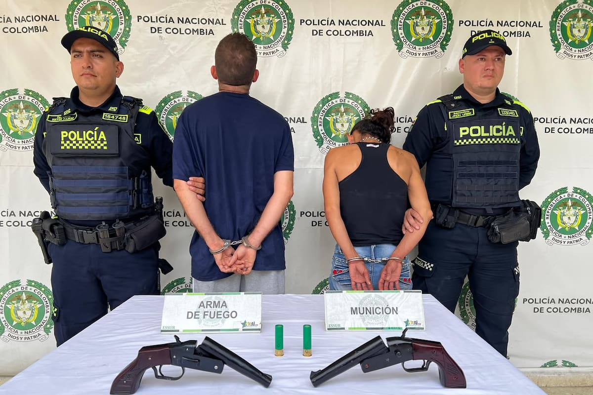 Capturan a dos personas en Bucaramanga que portaban armas de fuego artesanales | suministradas