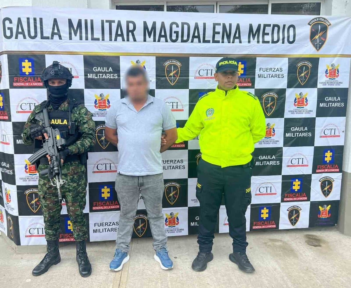 Alias “Chepe” o “Pichón” y alias “Marcos” o “Carlos” fueron capturados en una operación conjunta del Gaula Militar y la Policía en el Magdalena Medio.
Suministrada/Vanguardia