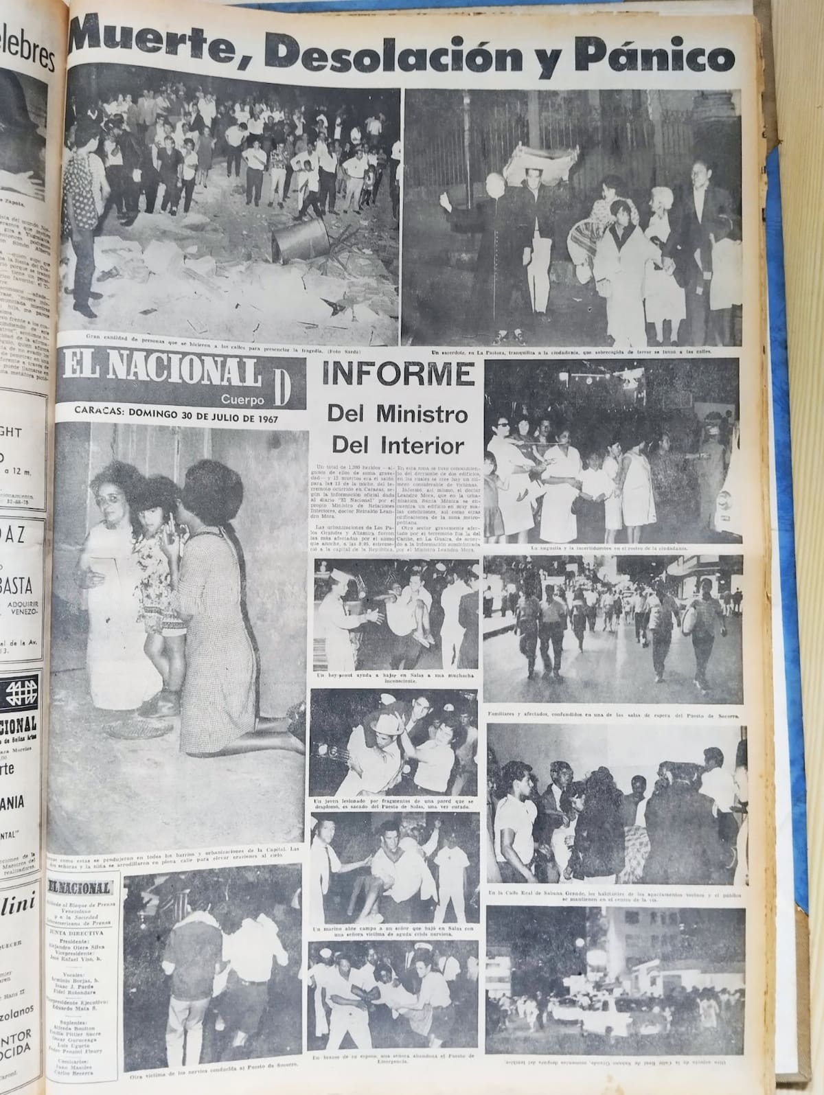 Registros noticiosos del terremoto de 1967. (Archivo / VANGUARDIA)