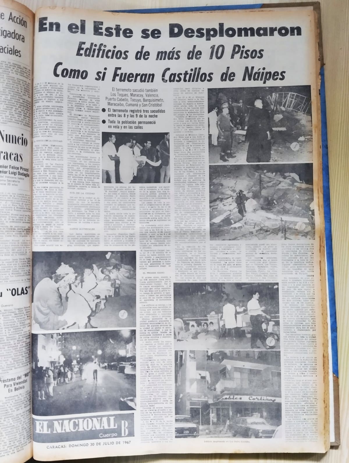 Registros periodísticos de la tragedia de 1967, en Venezuela. (Archivo/ VANGUARDIA)