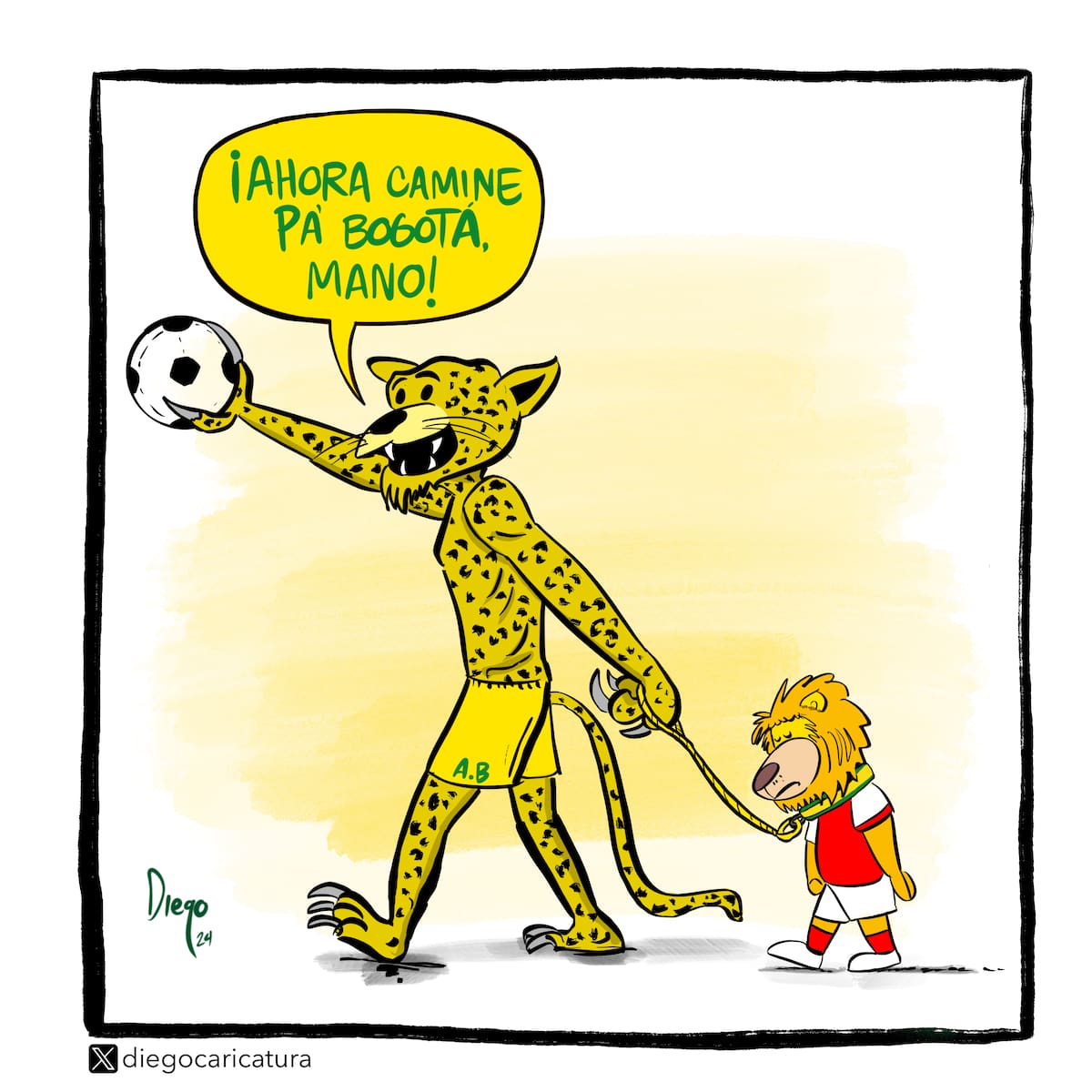 En caricaturas: el camino de Atlético Bucaramanga hasta su primer grito de campeón. Caricatura: Cortesía Diego García / Diego Caricatura.