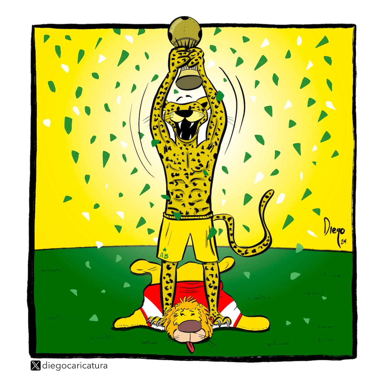 En caricaturas: el camino de Atlético Bucaramanga hasta su primer grito de campeón. Caricatura: Cortesía Diego García / Diego Caricatura.