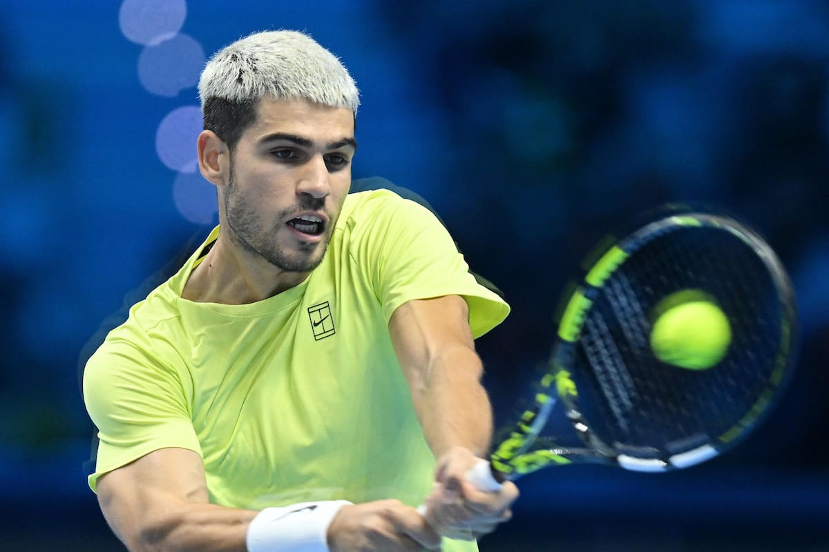 Carlos Alcaraz enfrentó a Jannik Sinner en la final de The Finals ATP. //Foto, EFE: ALESSANDRO DI MARCO