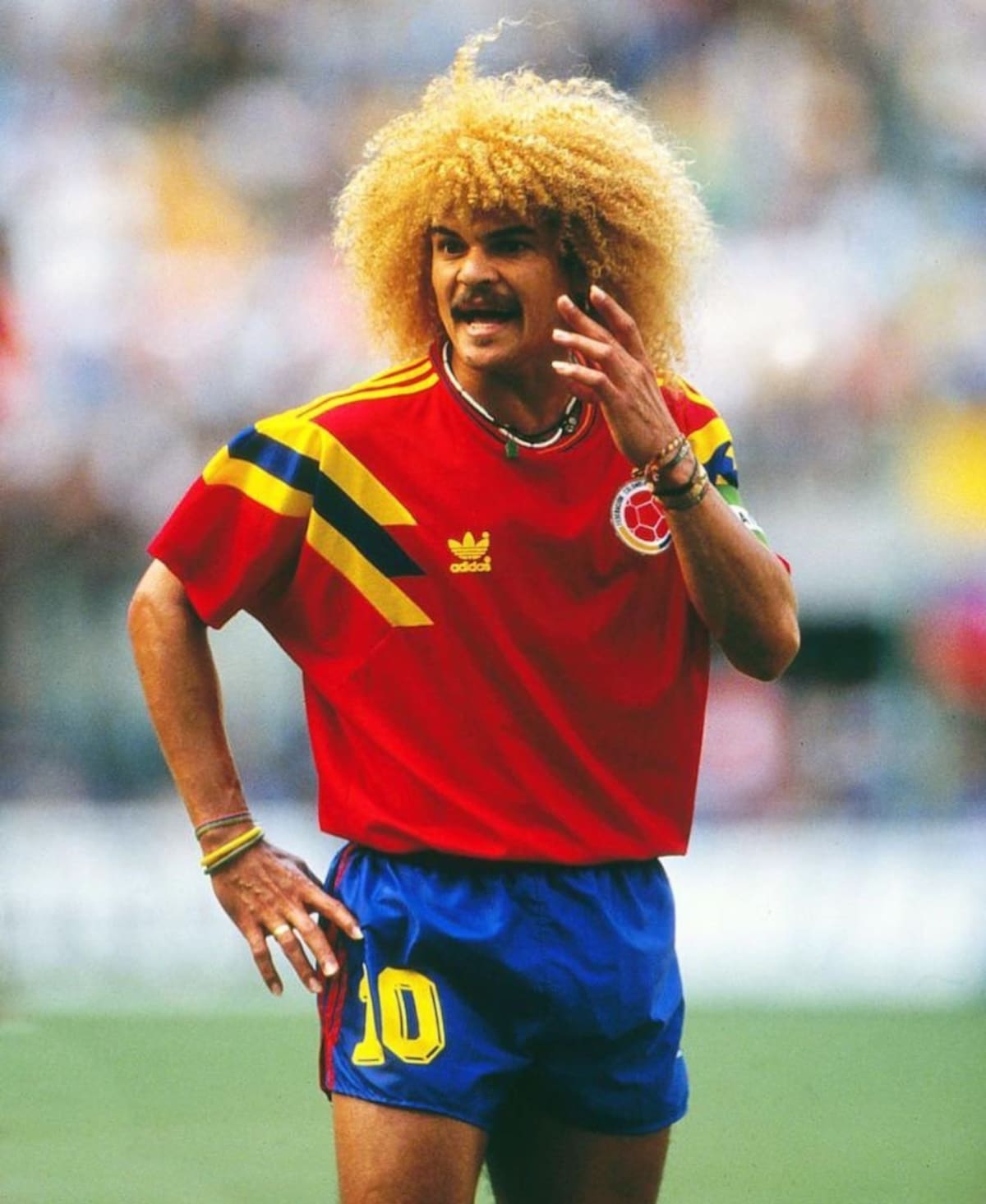 Carlos Valderrama es uno de los referentes en la historia de la selección Colombia. Foto: Redes de 'El Pibe'.