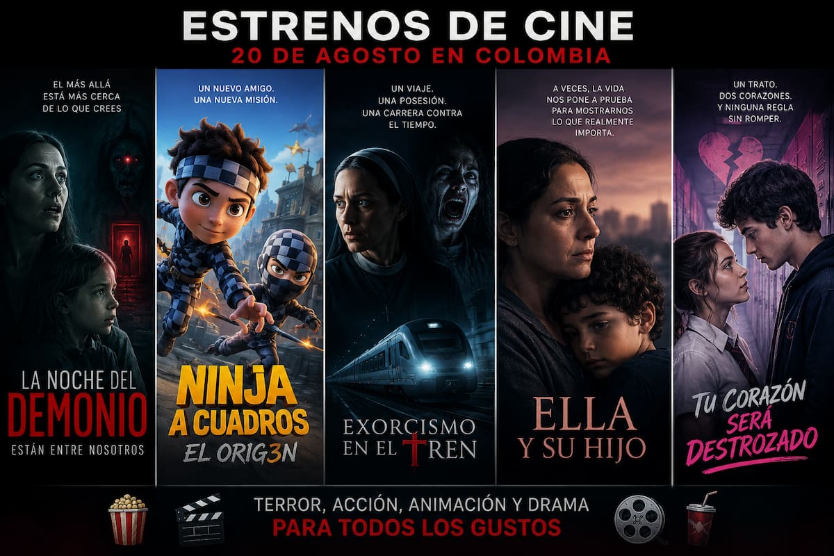 Estrenos de cine en Colombia: las películas que llegan a cartelera el 20 de agosto de 2026.