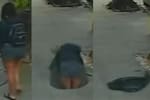 Caminaba distraída y desapareció: el impactante video de mujer que cayó en una alcantarilla