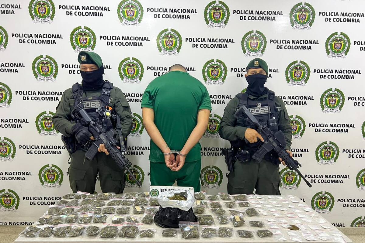 Cayó alias ‘Yesid’: tenía marihuana y base de coca listas para la venta en Bucaramanga