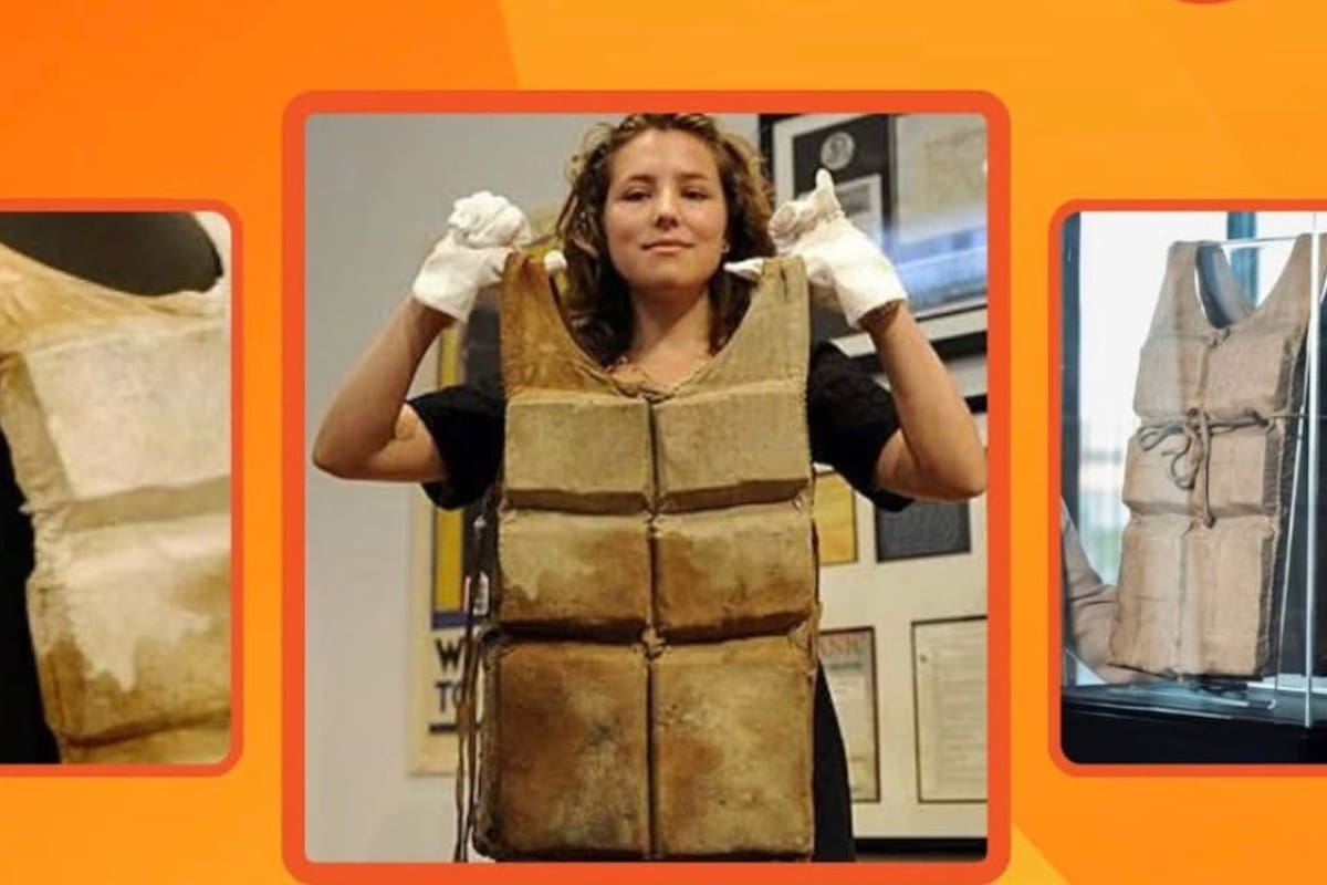 A subasta un chaleco salvavidas del Titanic por casi medio millón de dólares.