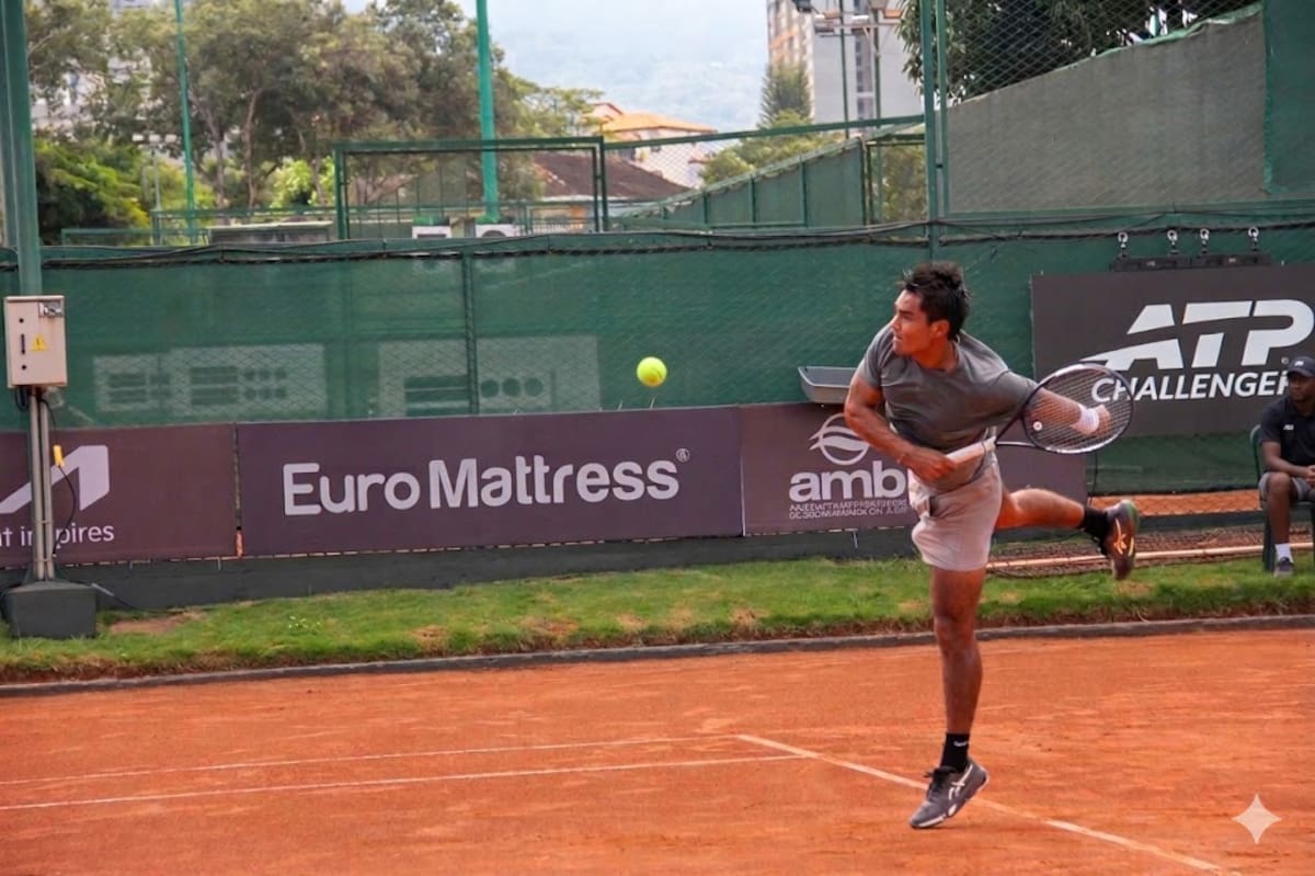 Se cumple la fase clasificatoria del Challenger de Tenis KIA Open de Bucaramanga, que se desarrolla en el Club Campestre de Bucaramanga. Foto: Cortesía organización del evento.