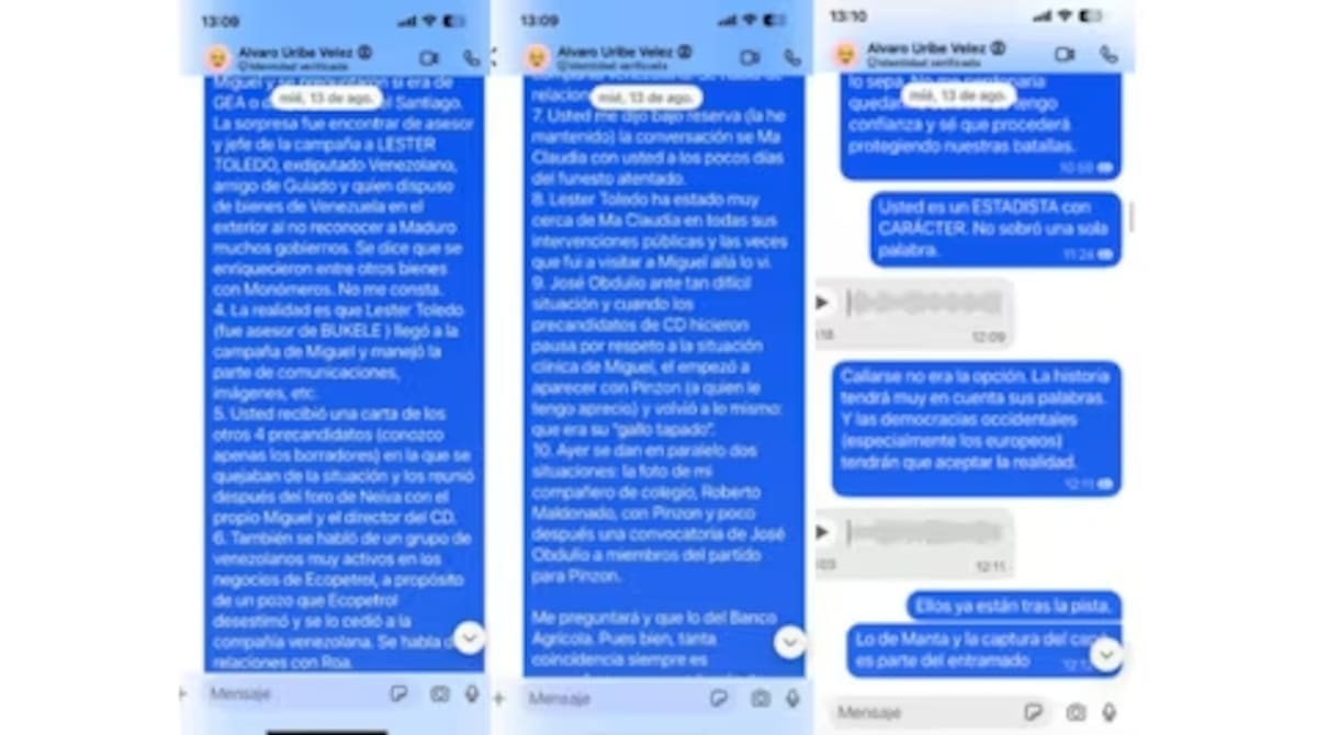 Chats entre Lafaurie y Álvaro Uribe destapan la crisis interna del Centro Democrático