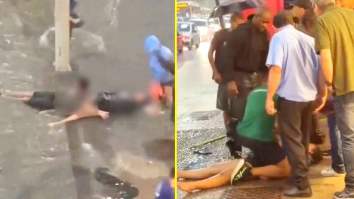 Chilena sufre descarga eléctrica en medio de tormenta en Río de Janeiro: Fue salvada por instructor de educación física.