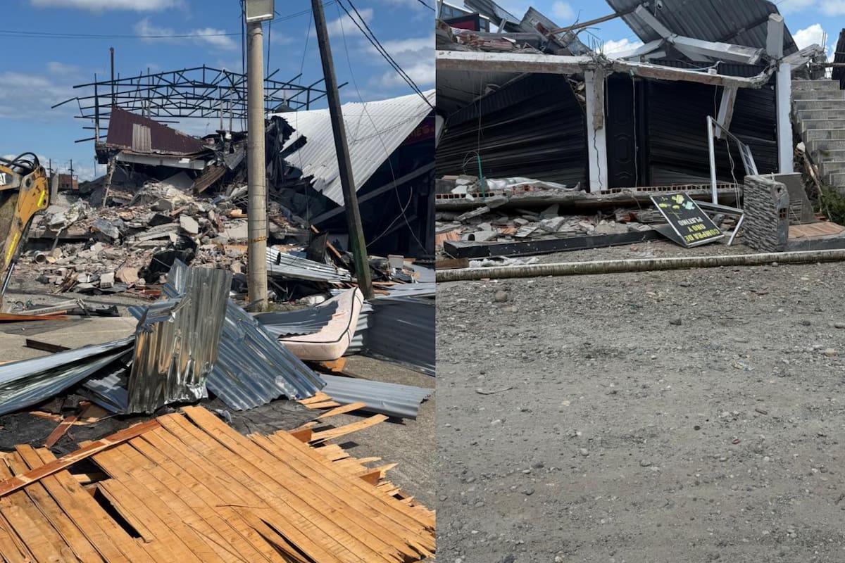 Viviendas afectadas en el Chocó tras el sismo del 10 de agosto. Según el empresario entrevistado, los caseríos ubicados entre Quibdó y Condoto están entre los más golpeados.