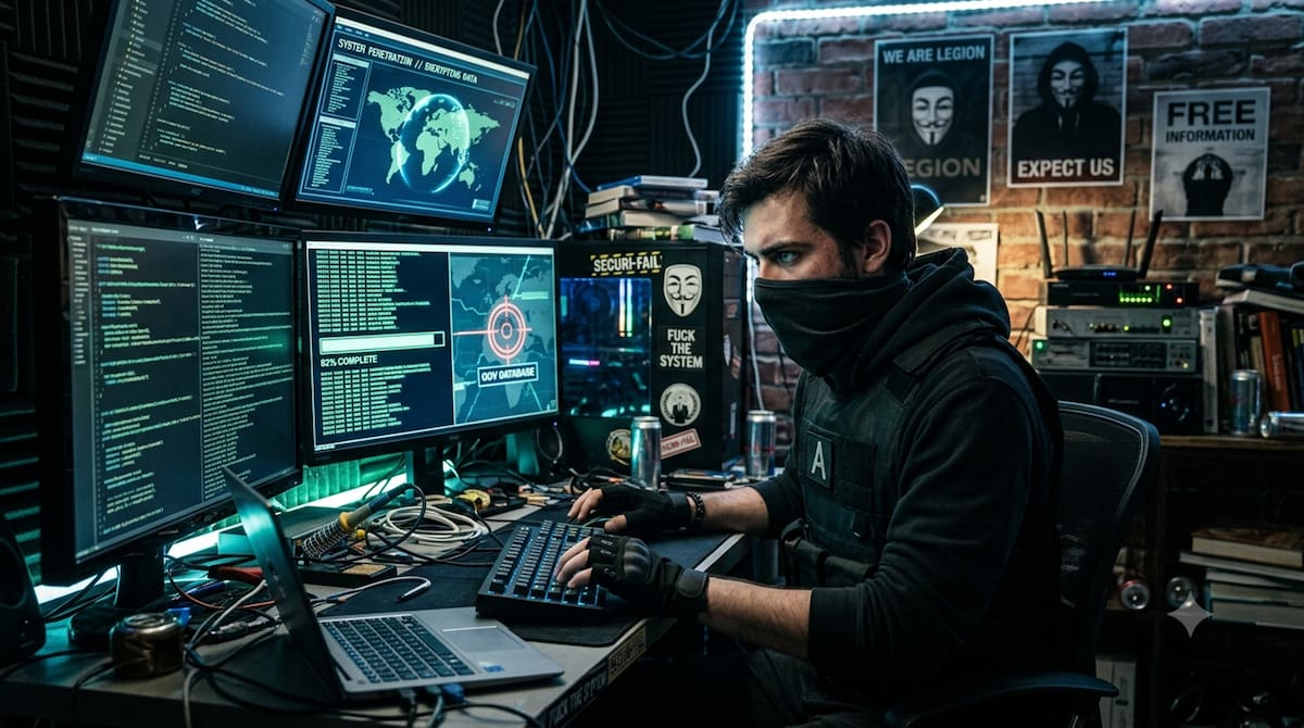 Los denominados grupos 'hacktivistas' combinan el uso de técnicas de piratería informática con objetivos políticos o ideológicos. Foto: Imagen con IA
