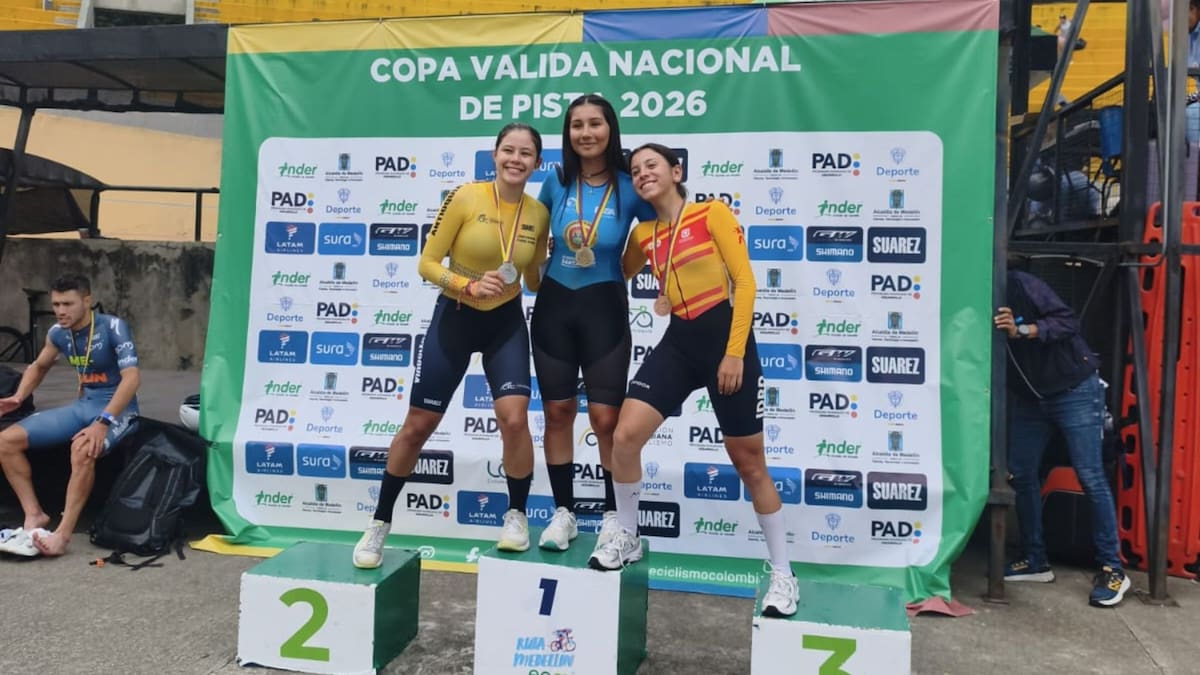 María Gabriela Álvarez, Camila Alejandra Arenas y Favián Carreño encabezaron el medallero santandereano en la válida nacional de pista de Medellín.