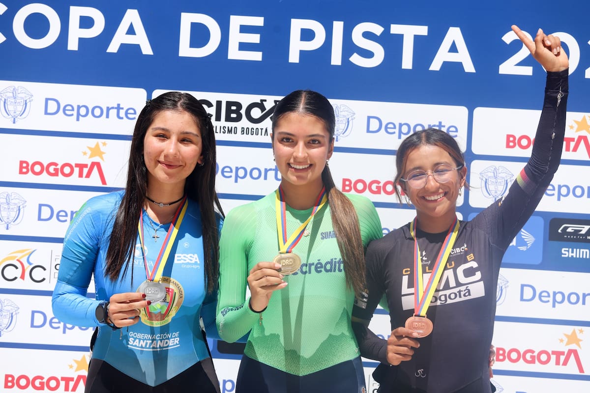 Los ciclistas santandereanos se destacaron en la Copa de Pista 2026, en su tercera edición. Foto: Suministrada.