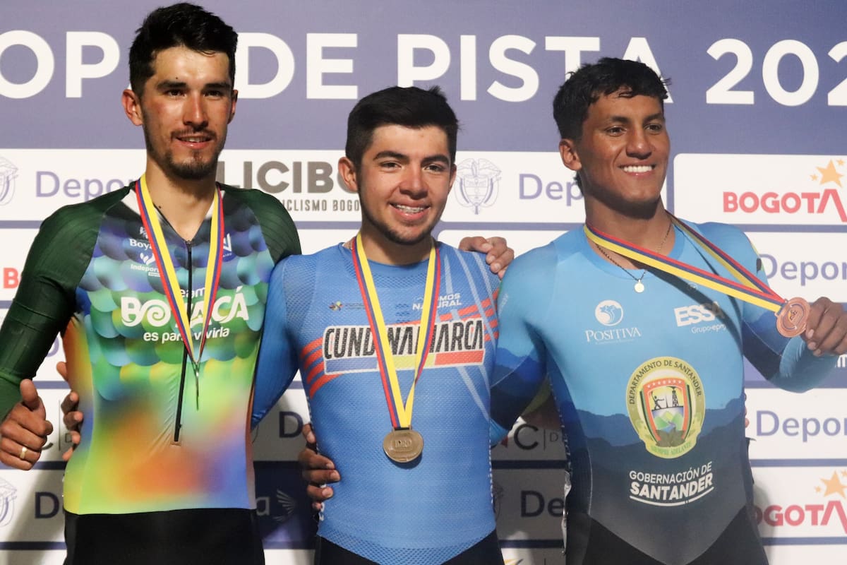 Los ciclistas santandereanos se destacaron en la Copa de Pista 2026, en su tercera edición. Foto: Suministrada.