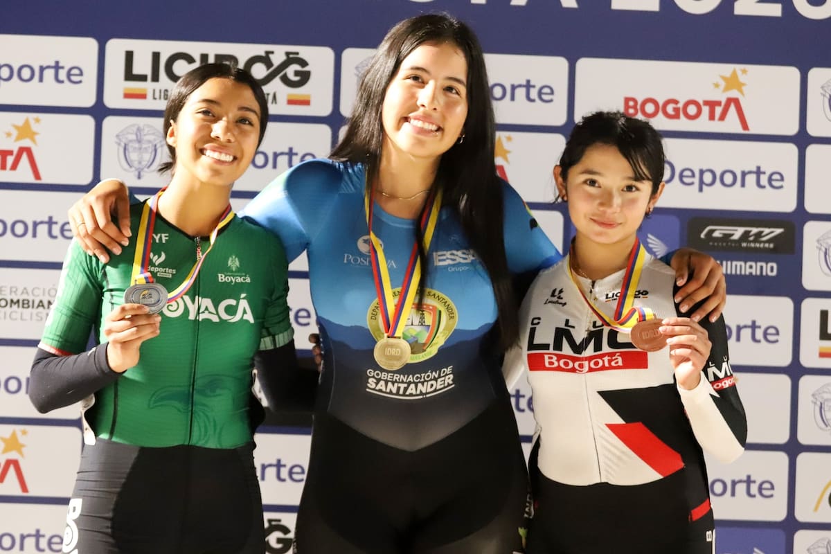 Los ciclistas santandereanos se destacaron en la Copa de Pista 2026, en su tercera edición. Foto: Suministrada.
