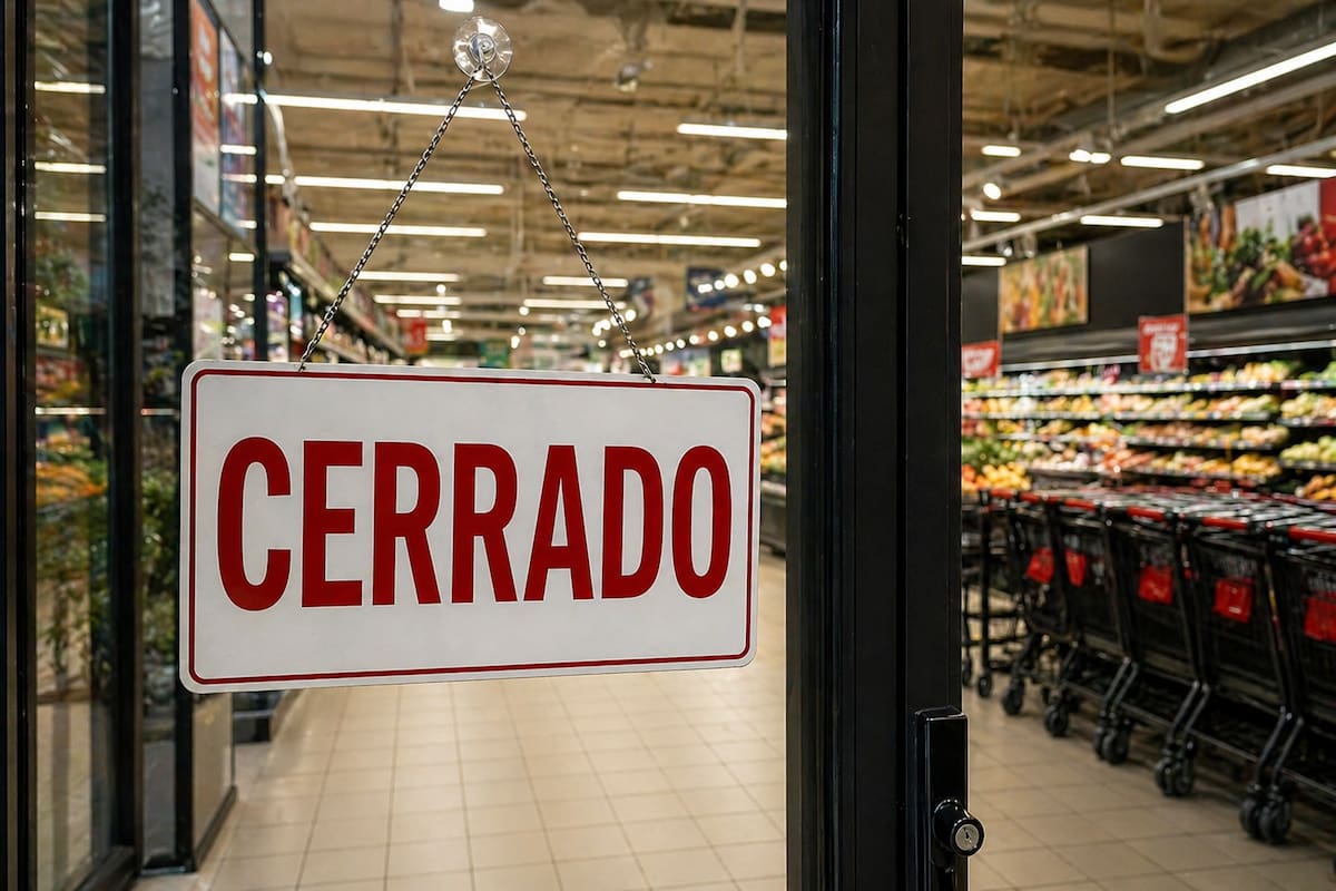 Gran cadena de supermercados nacionales cierran 16 tiendas y despido de 200 de sus empleados.