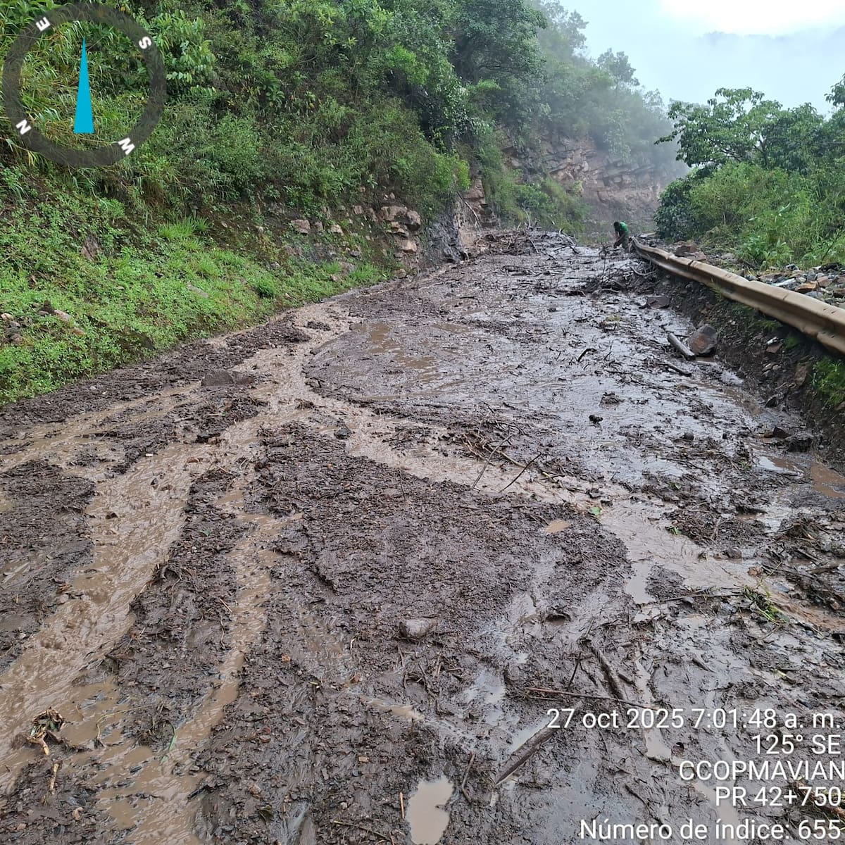 Cierre total en la vía Curos - Málaga: imágenes de la emergencia | Foto Suministrada