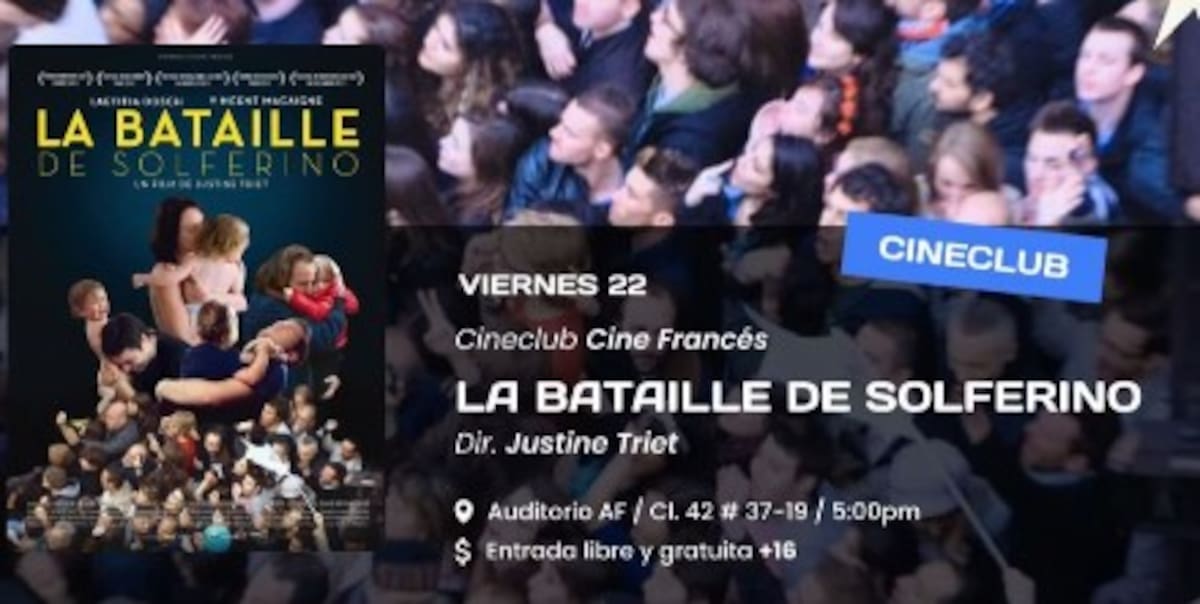 Asista a la proyección de la película “La bataille de Solférino” el día viernes 22 de mayo de 2026 a las 5:00 p.m. en la Alianza Colombo Francesa.