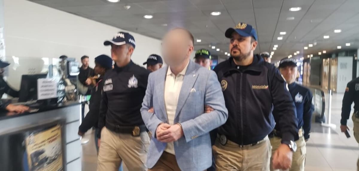Denis Alimov ciudadano ruso capturado en Bogotá.
Foto: Migración Colombia.