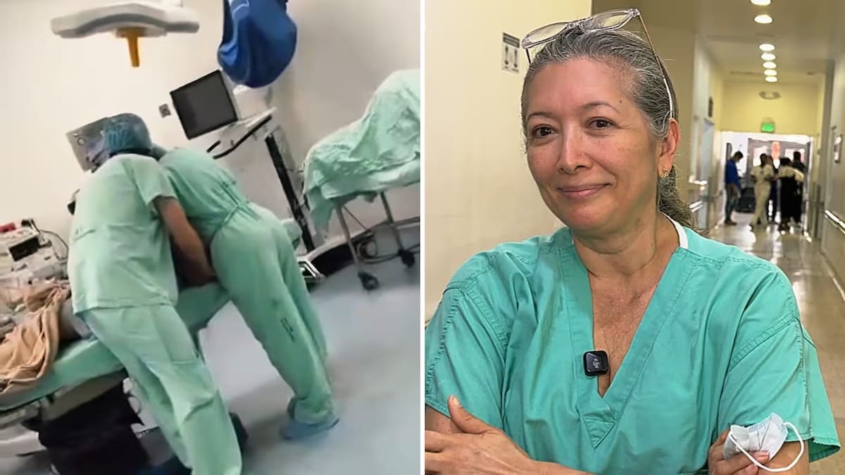 El fuerte sismo del pasado 10 de agosto sorprendió a la anestesióloga Claudia Komaromy y a dos residentes en uno de los quirófanos del Hospital Universitario del Valle (HUV). Foto: Redes Sociales