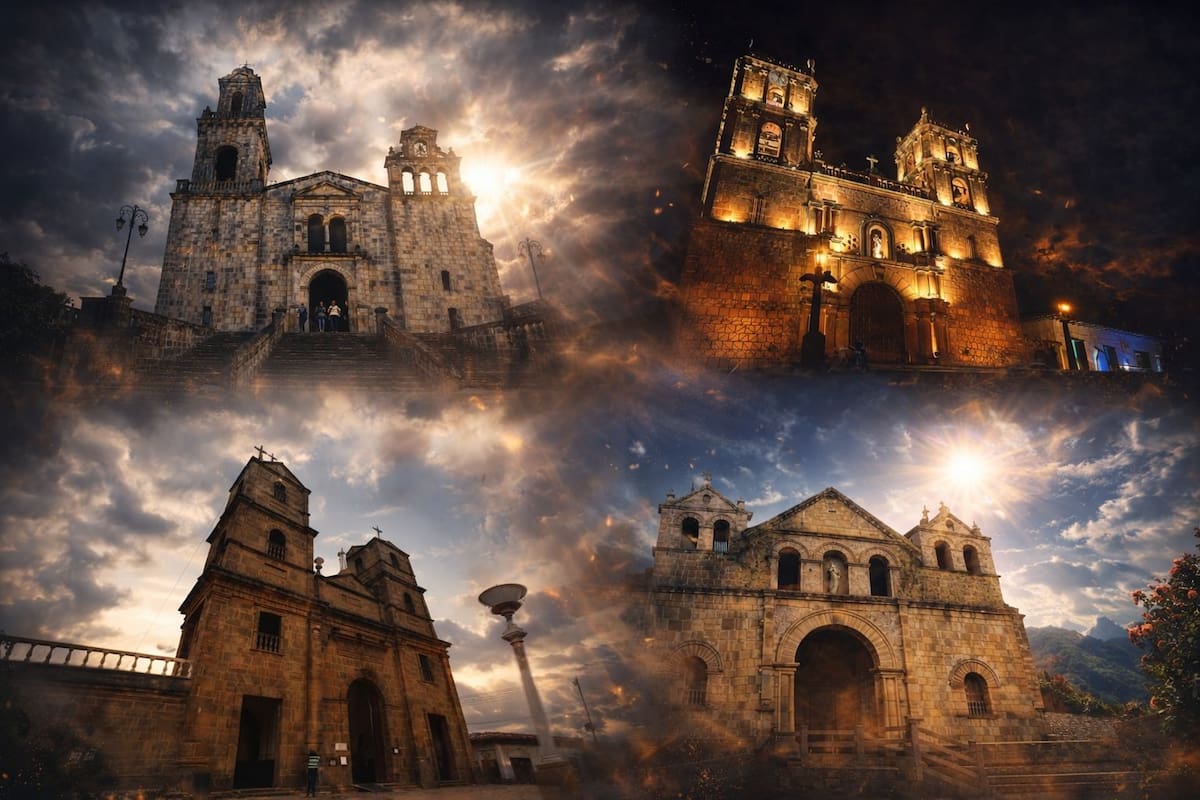 Collage iglesias en Santander.