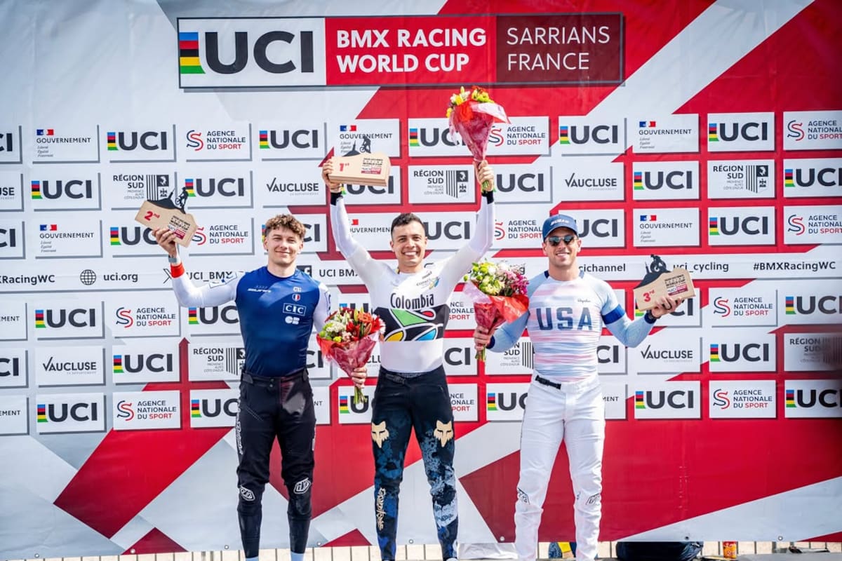 Colombia celebra en Francia: Diego Arboleda conquistó la Copa Mundo de BMX. Foto: Tomada del Instagram de Diego Arboleda.