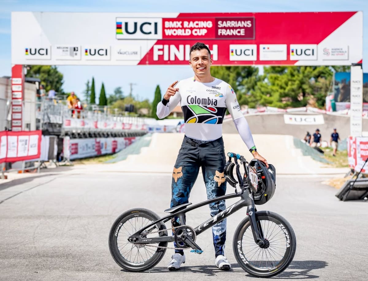 Colombia celebra en Francia: Diego Arboleda conquistó la Copa Mundo de BMX. Foto: Tomada del Instagram de Diego Arboleda.