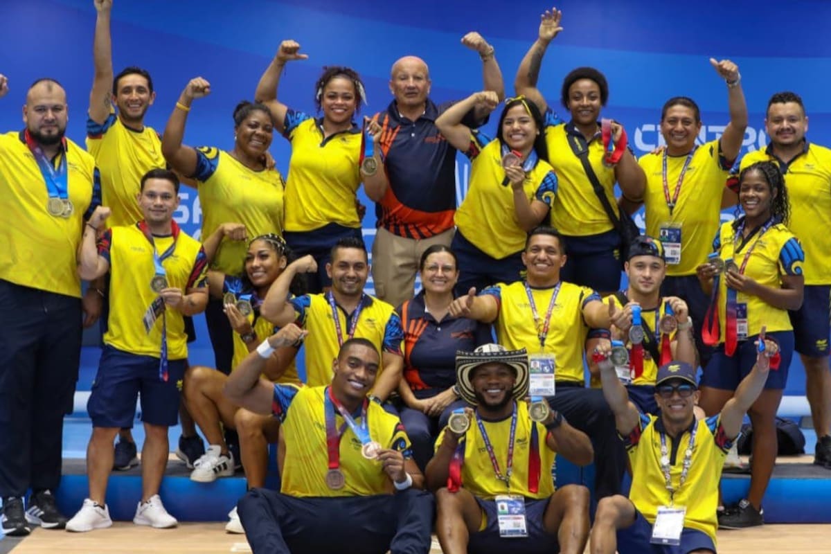 Colombia celebra su segundo lugar en los Juegos Centroamericanos y del Caribe. Foto: Comité Olímpico Colombiano