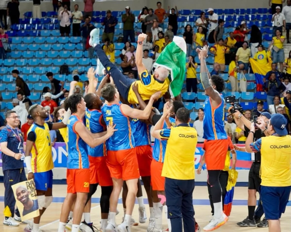 Colombia hizo historia: Ganó su primer oro en el voleibol masculino de los Juegos Centroamericanos y del Caribe. Foto: Federación Colombiana de Voleibol.