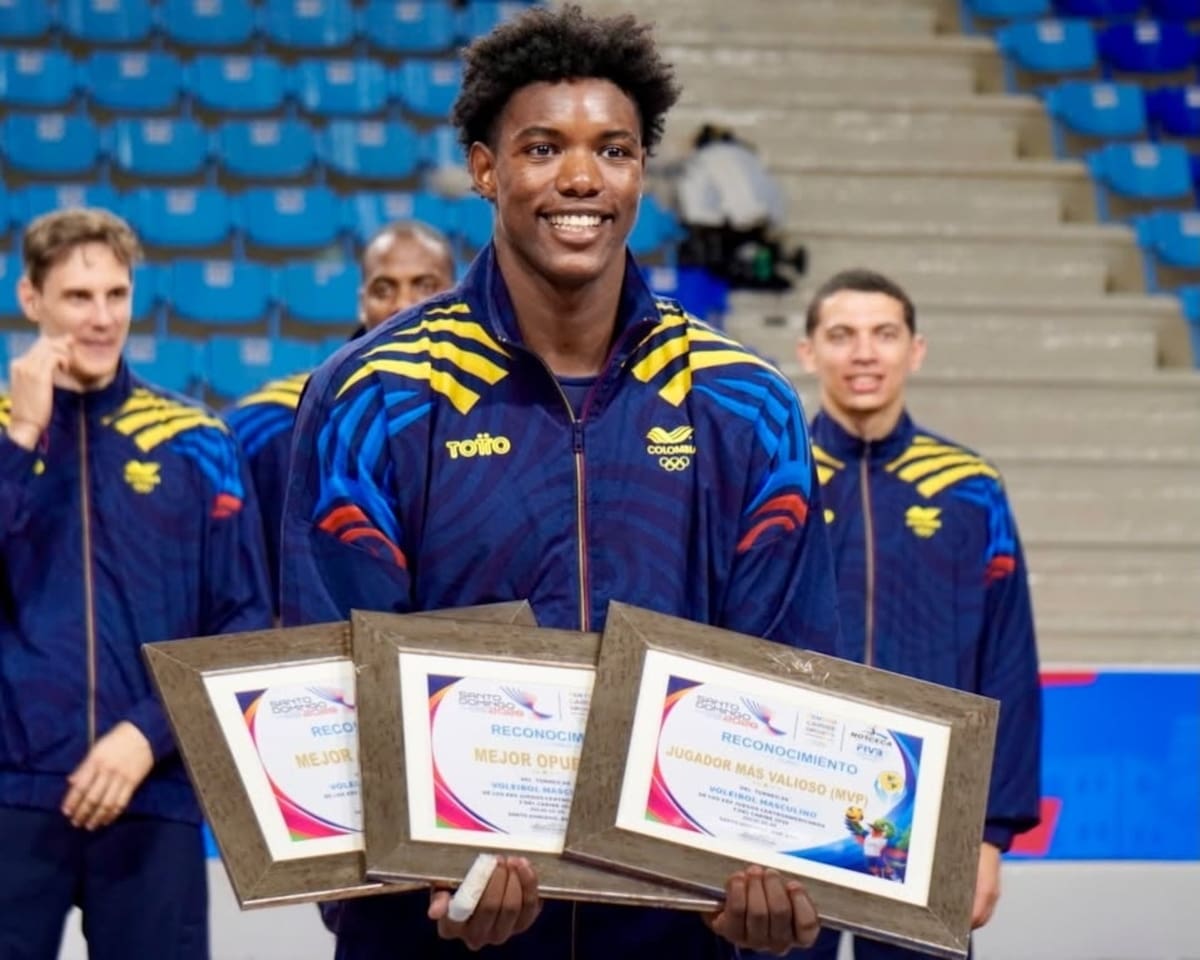 Colombia hizo historia: Ganó su primer oro en el voleibol masculino de los Juegos Centroamericanos y del Caribe. Foto: Federación Colombiana de Voleibol.