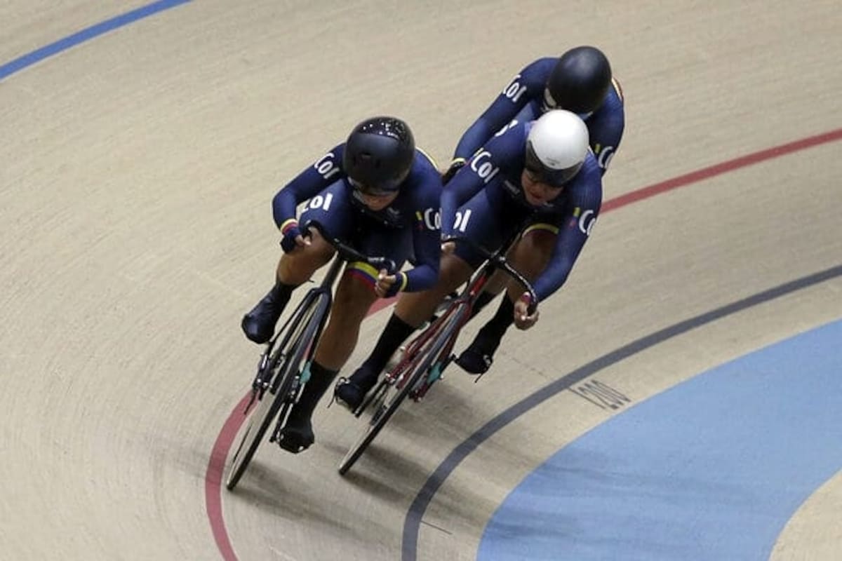 Colombia lista para disputar el Panamericano Élite de Pista en Santiago. Foto: Federación Colombiana de Ciclismo.