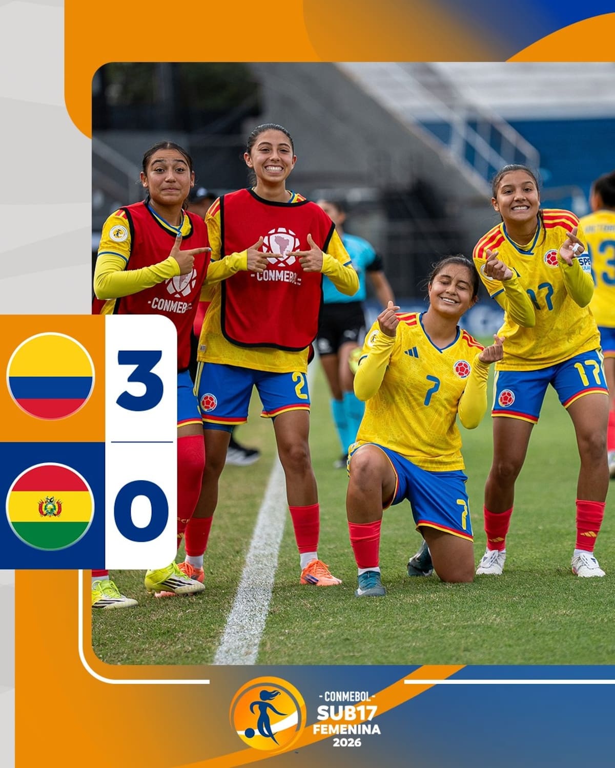 Colombia logra su primer triunfo en el Sudamericano Sub-17 Femenino con goleada. Foto: Conmebol