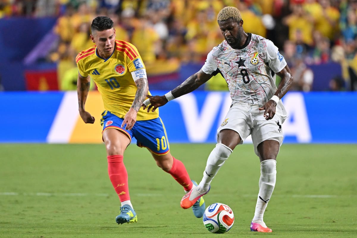 James Rodríguez ha tenido un partido discreto contra Ghana en los dieciseisavos del Mundial. //Foto, EFE: AMY KONTRAS