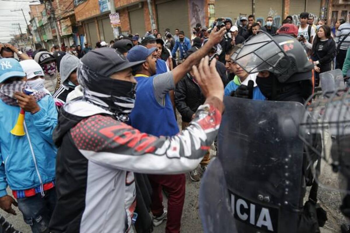 Protesta social en Bogotá 2022. Foto: Camila Díaz - Colprensa.