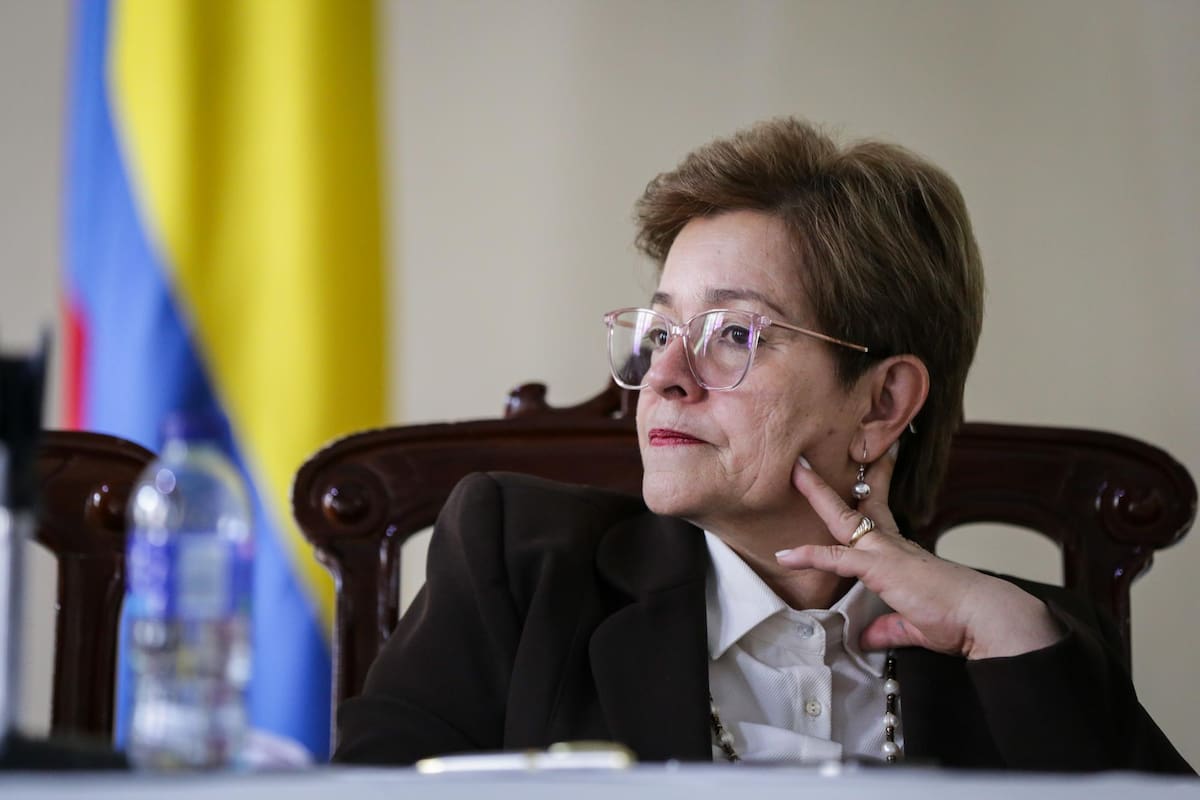 La ministra del Trabajo, Gloria Inés Ramirez, hace presencia en la audiencia pública de la Reforma Pensiónala en el salón Constitución del Congreso de la República. (Colprensa-Mariano Vimos) Mariano Vimos / Mariano Vimos
