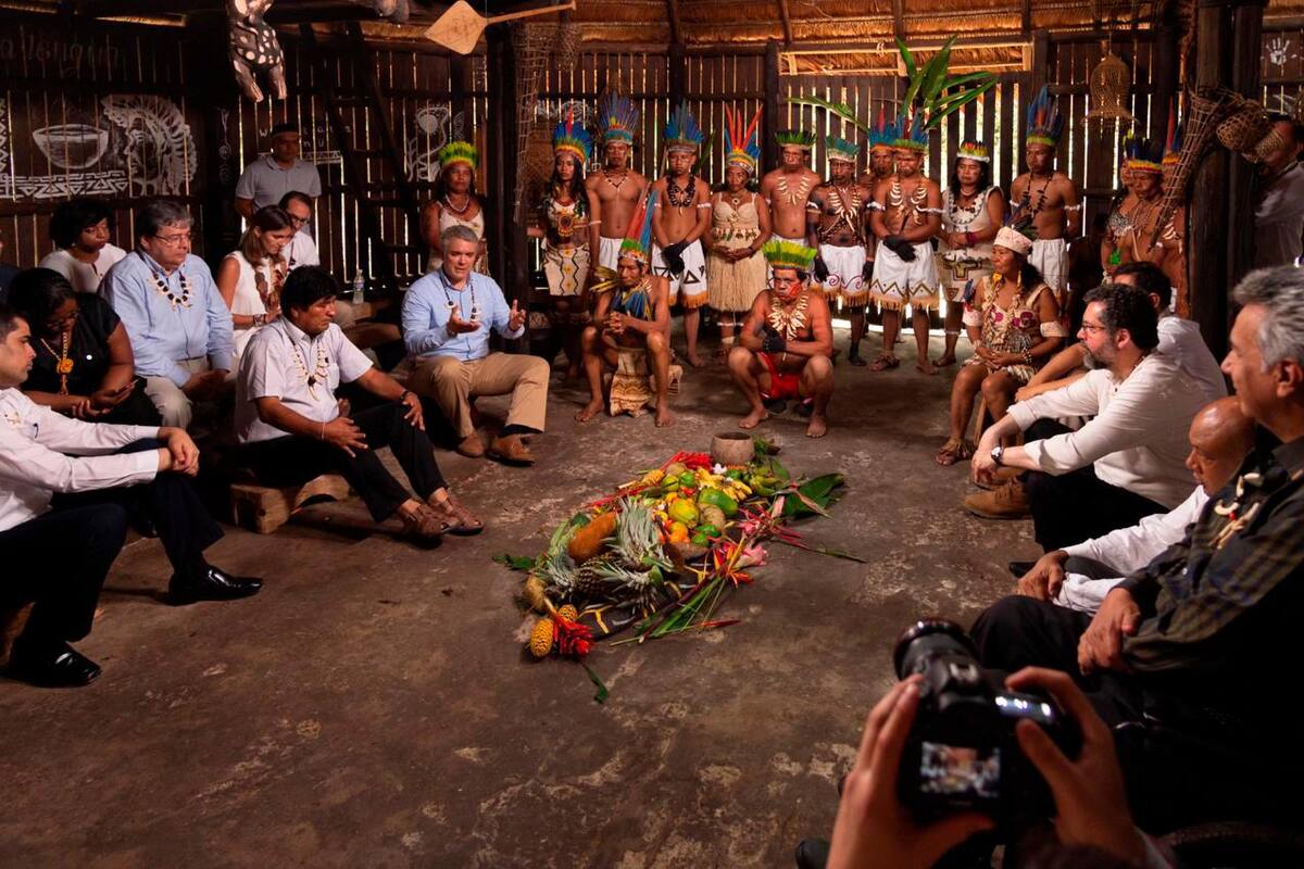 En el acuerdo se estipuló además que buscarán fortalecer las capacidades y la participación de los pueblos indígenas y tribales y de las comunidades locales en el desarrollo sostenible de la Amazonía. Foto: Colprensa / VANGUARDIA