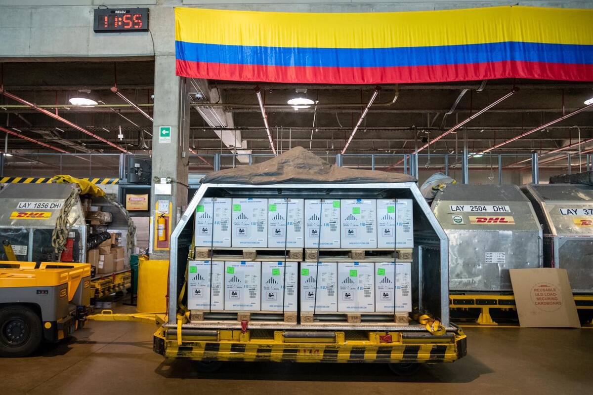 Colombia recibió 546.390 vacunas de Pfizer Foto: Colprensa