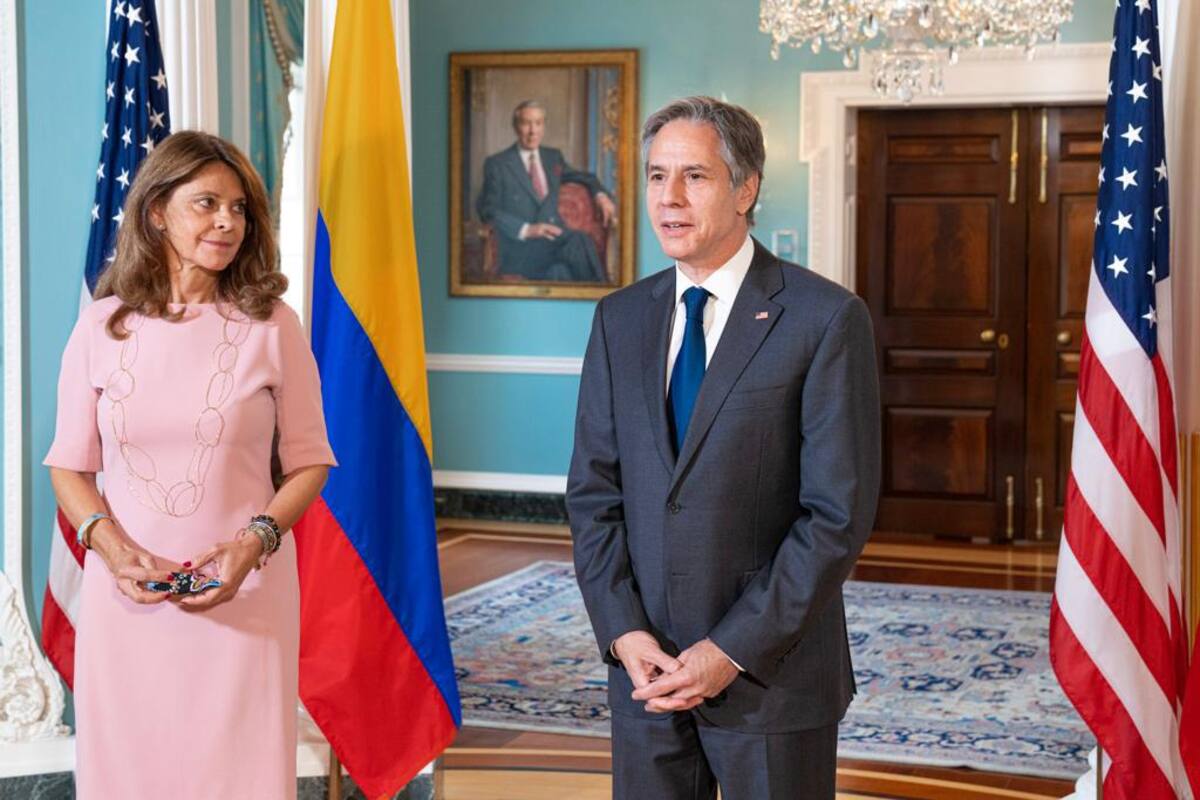 Reunión de la Vicepresidente y Canciller designada, Marta Lucía Ramírez con el Secretario de Estado de Estados Unidos, Antony Blinken. Colprensa