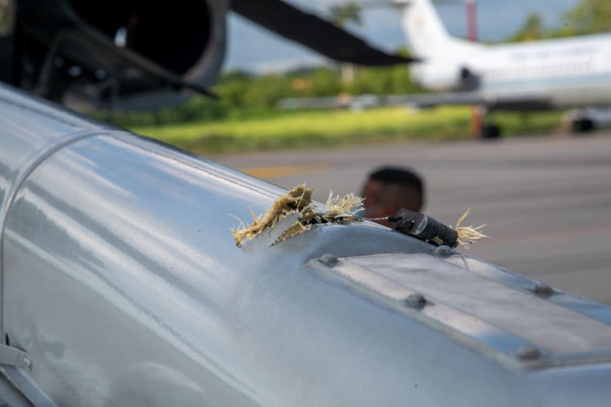 Cúcuta. Junio 25 de 2021. Atentado a helicóptero en el que se desplazaba el presidente de la República Iván Duque, el Ministro de Defensa Diego Molano y el Ministro del Interior Daniel Palacios. (Cortesía - Presidencia de la República)