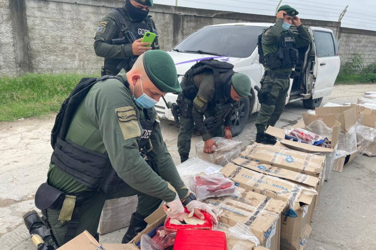 La policía, en el Departamento de Policía de San Andrés, Providencia y Santa Catalina, incautó 200 kg de clorhidrato de cocaína y 1 kg de marihuana. (Cortesía Policía) Policía Nacional / Policía Nacional
