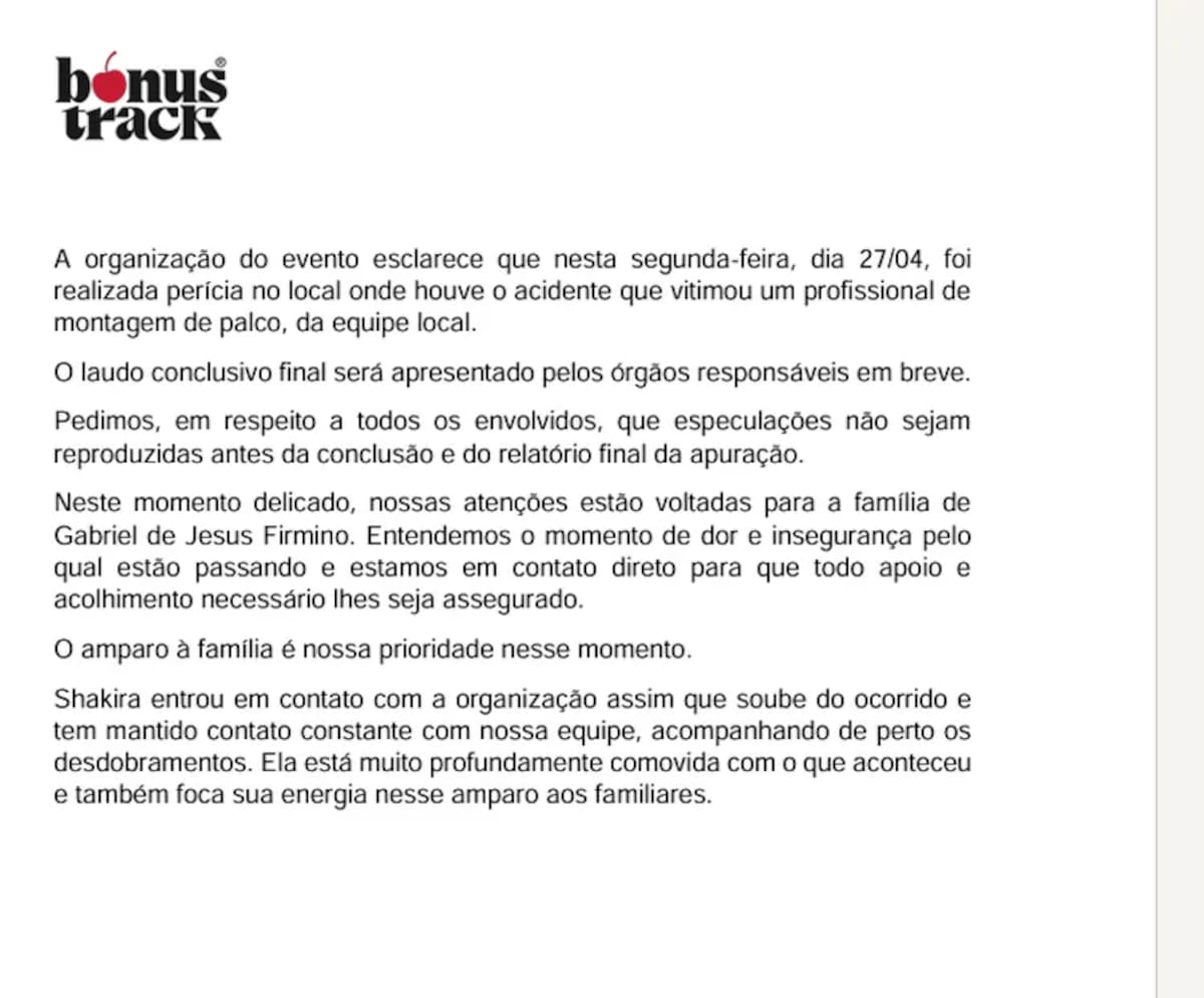 Comunicado oficial, // Imagen tomada de: Redes