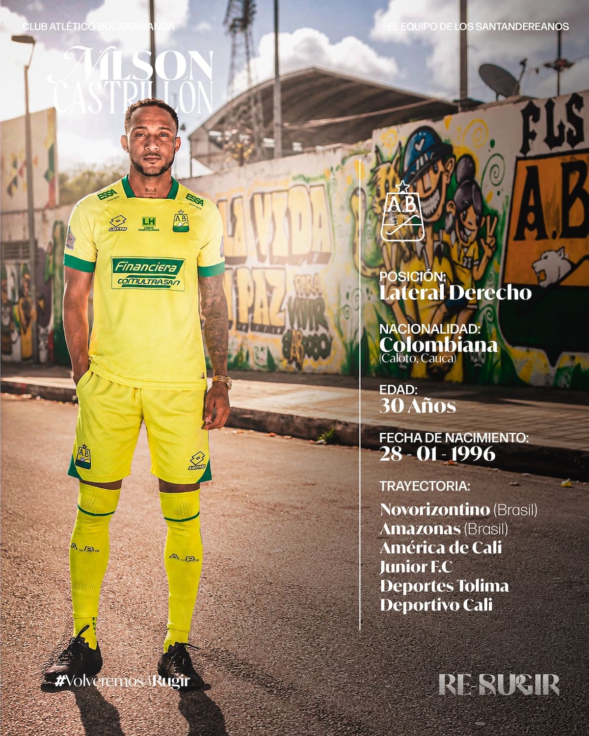 Confirmado: Atlético Bucaramanga refuerza su defensa con la llegada de Nilson Castrillón. Foto: Atlético Bucaramanga