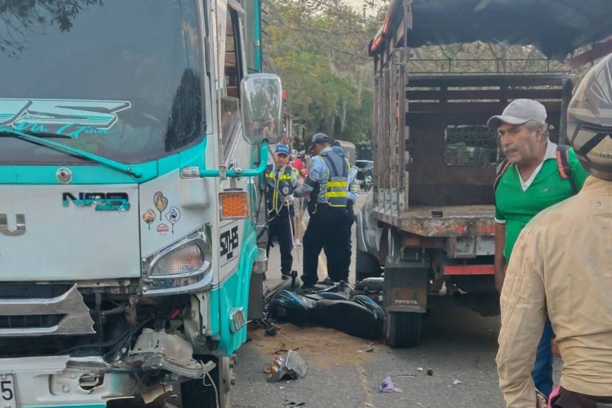Congestión en la vía San Gil - Barichara por accidente de tránsito